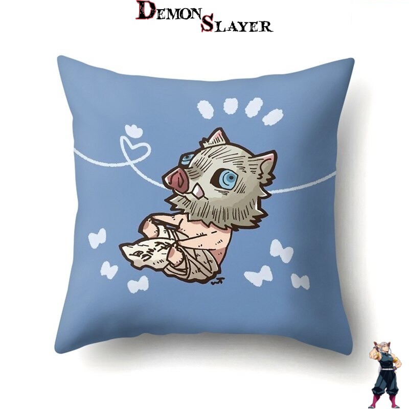 Housse de coussin Inosuke Hashibira Sanglier - Demon Slayer