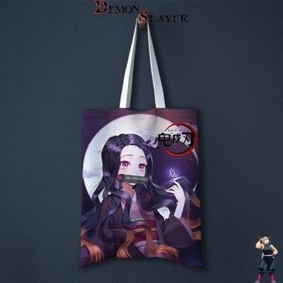 Tote Bag Demon Slayer Nezuko Kamado motif Lune