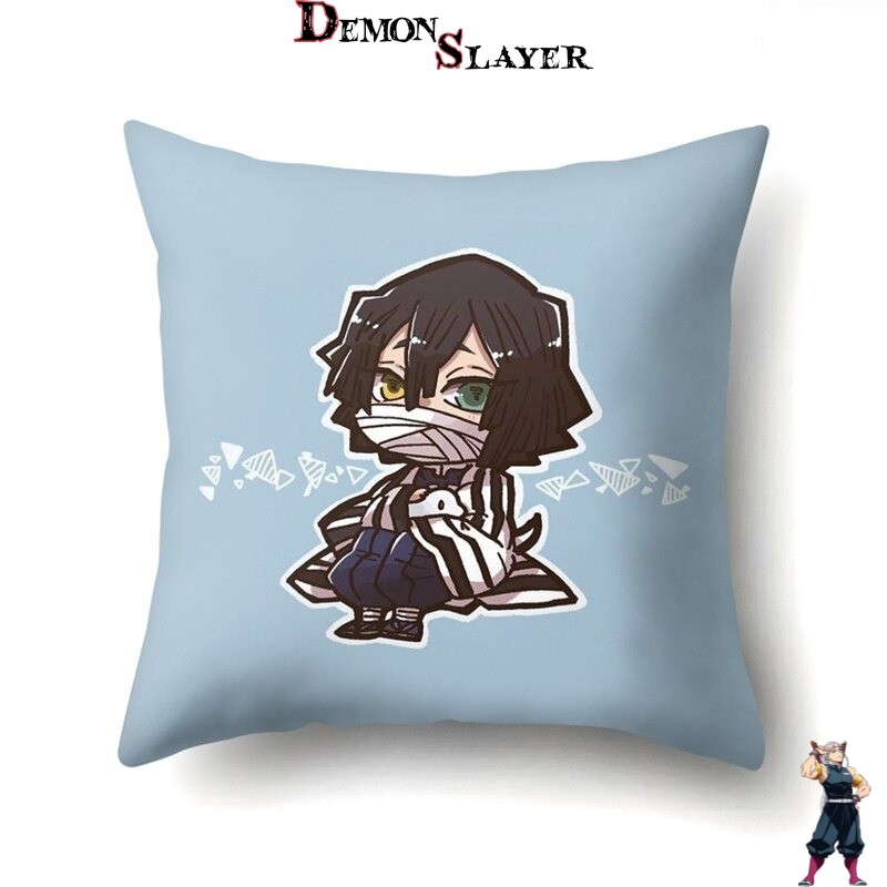 Housse de coussin Obanai Iguro - Demon Slayer ambiance manga
