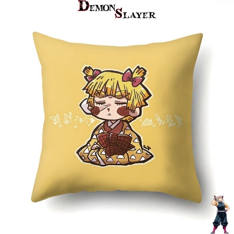 Housse de coussin Zenitsu Agatsuma fille Demon Slayer