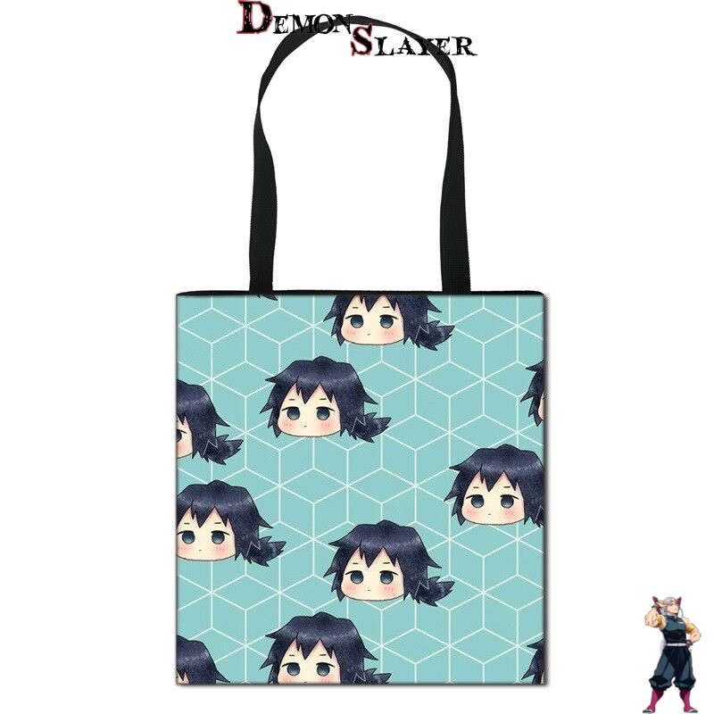 Tote Bag Demon Slayer Inosuke Hashibira motif têtes