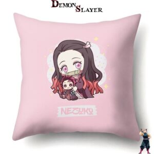 Housse de coussin Demon Slayer avec Nezuko et Tanjiro Kamado