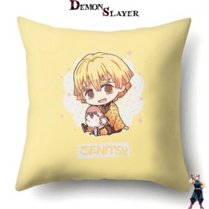 Housse de coussin Demon Slayer Zenitsu Agatsuma motif Oiseaux
