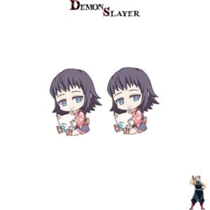Boucles d’oreilles Demon Slayer avec masque de Makomo