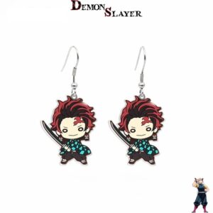 Boucles d'oreilles Demon Slayer sabre de Tanjiro Kamado