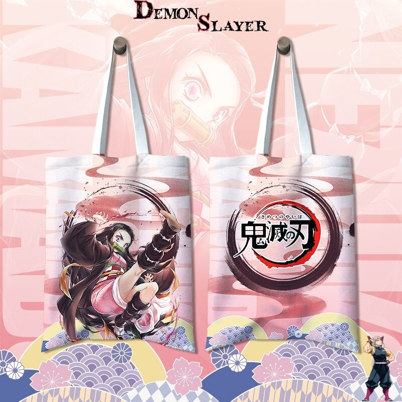 Tote bag rose Demon Slayer Nezuko Kamado