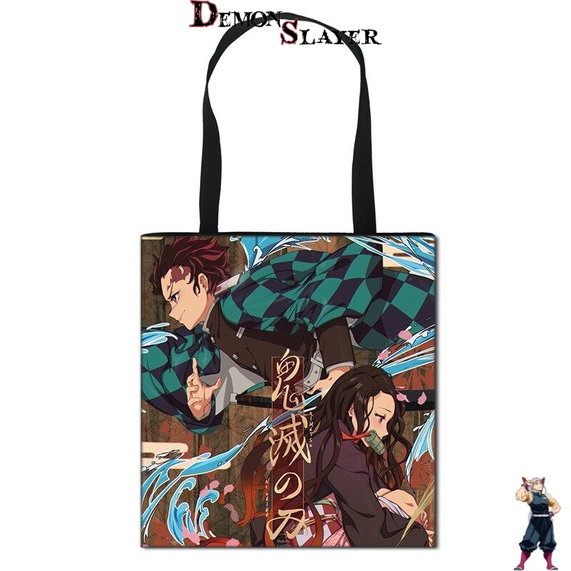 Tote Bag Demon Slayer Nezuko et Tanjiro en action