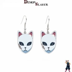 Boucles d'oreilles Demon Slayer motif masque de Sabito