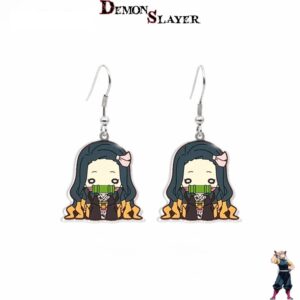 Boucles d’oreilles Demon Slayer Nezuko Kamado, version gentille