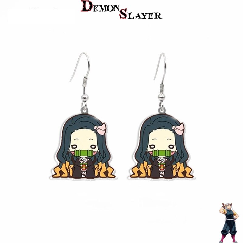 Boucles d’oreilles Demon Slayer Nezuko Kamado, version gentille