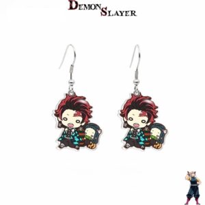 Boucles d’oreilles Demon Slayer avec Tanjiro et Nezuko Kamado
