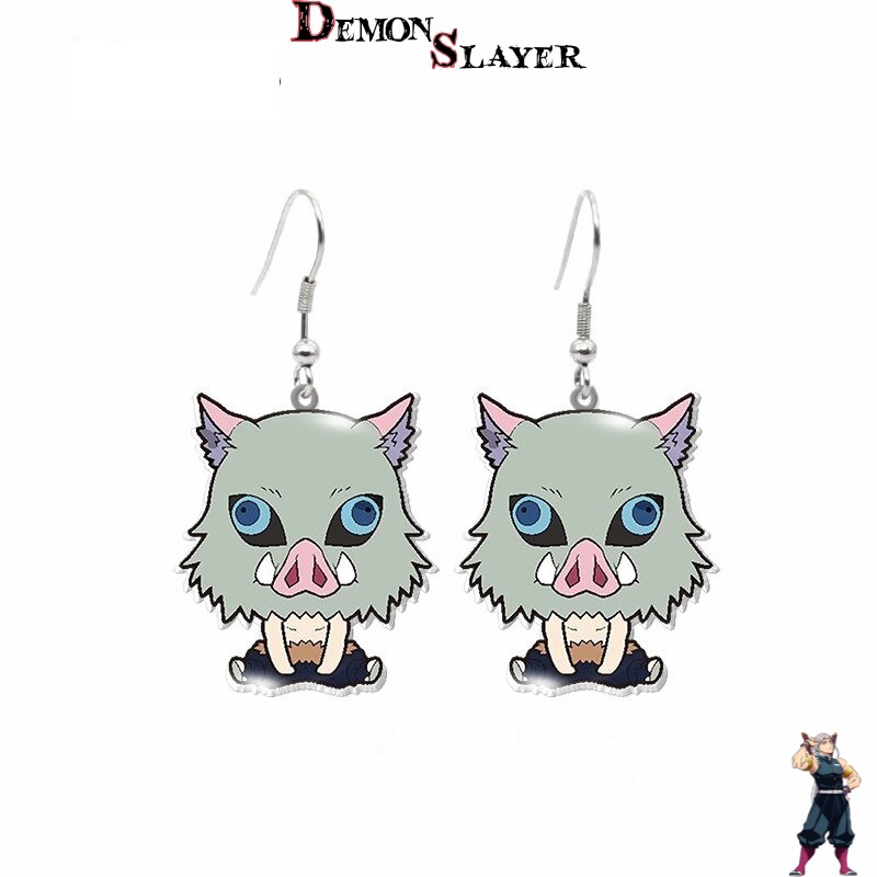 Boucles d’oreilles chibi sanglier Inosuke Hashibira Demon Slayer