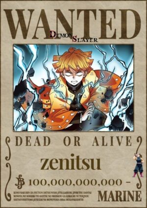 Poster avis de recherche Demon Slayer Zernitsu, Souffle du Tonerre