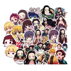 Lot de 50 stickers personnages Demon Slayer