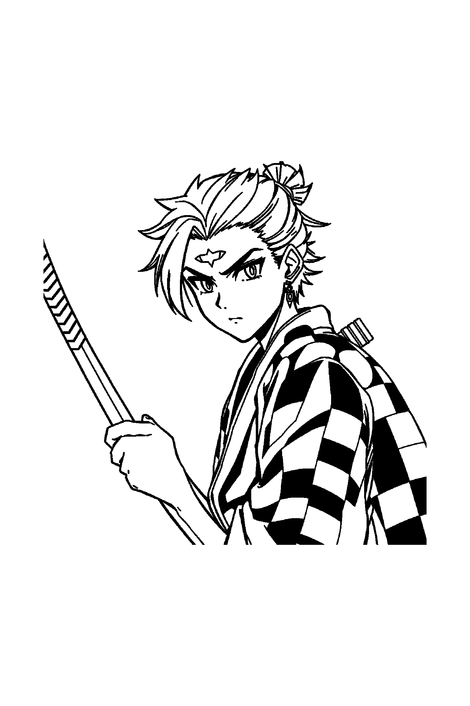Coloriage Demon Slayer gratuit à imprimer - les pourfendeurs avec arrière-plan complet à colorier Coloriage Demon Slayer gratuit à imprimer : les pourfendeurs avec arrière-plan complet à colorier