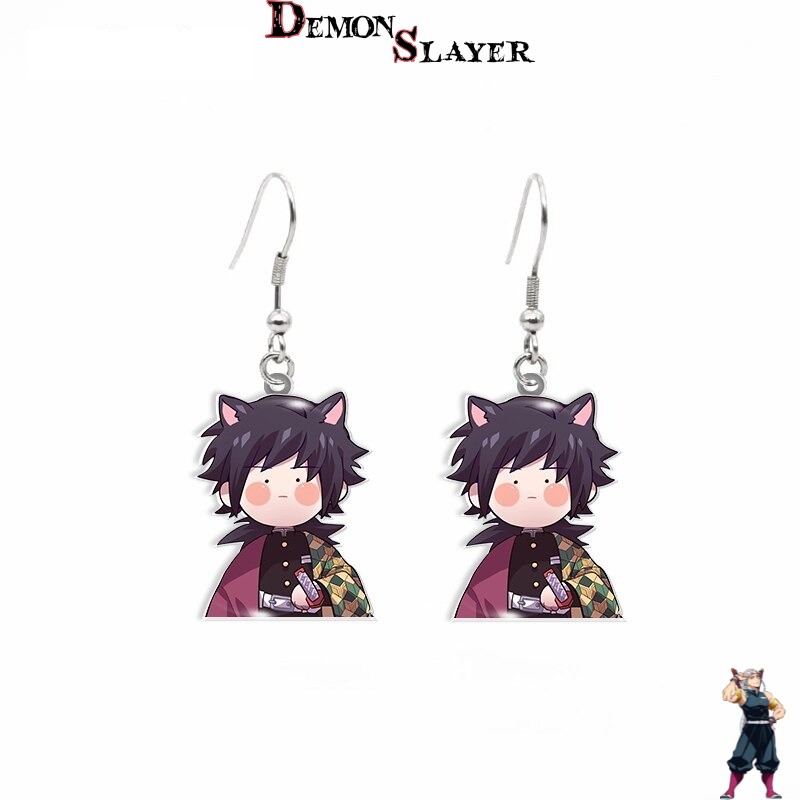 Boucles d’oreilles Demon Slayer Giyu Tomioka style Mingon