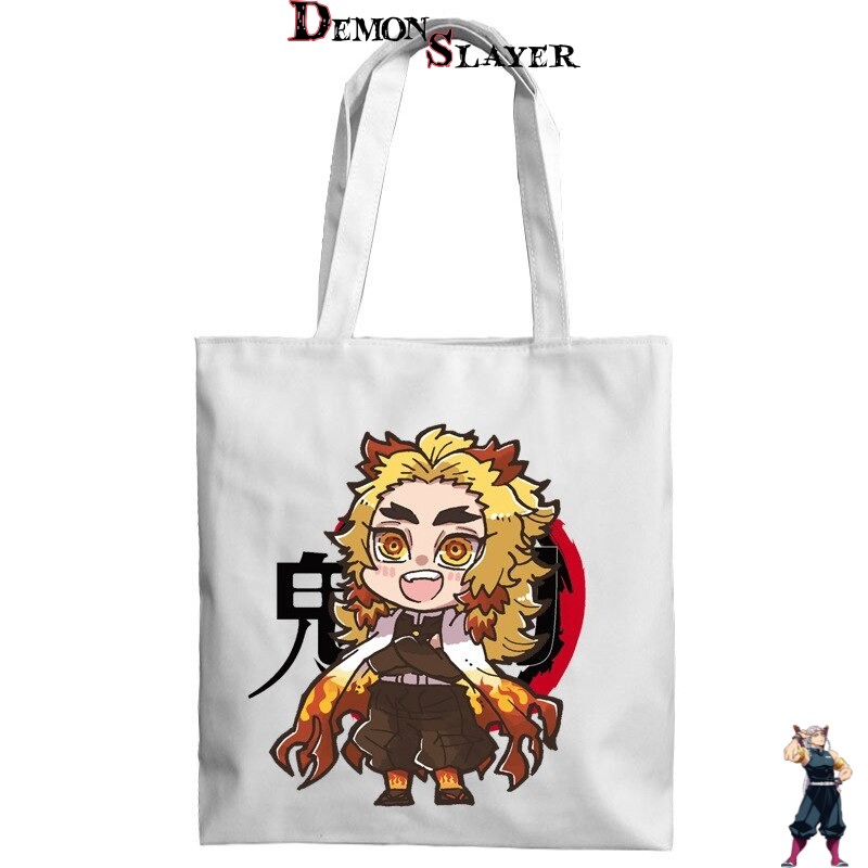 Tote Bag Kawaii Demon Slayer de Kyojuro Rengoku