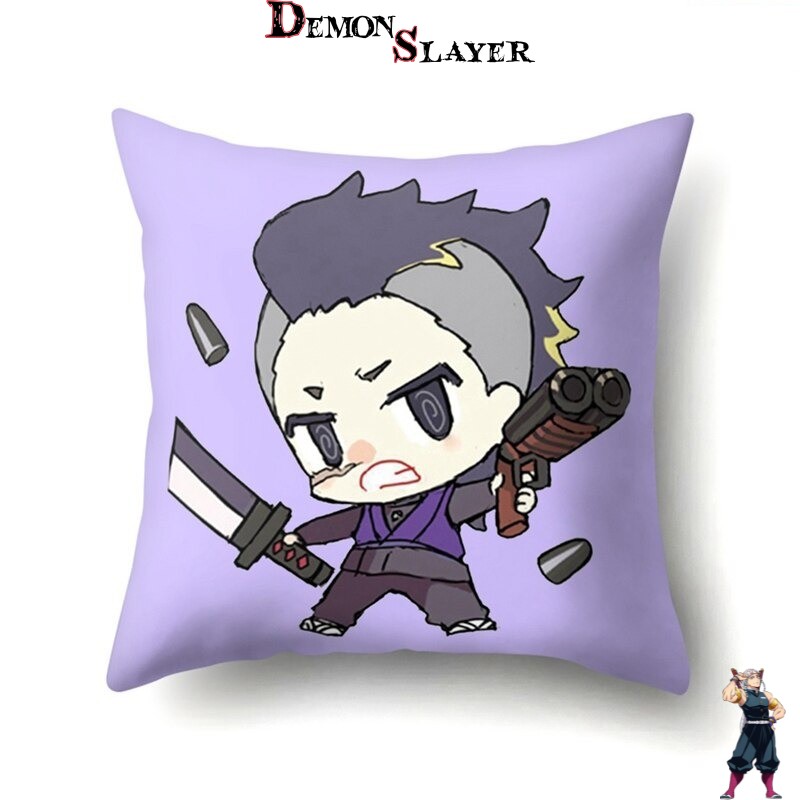 Housse de coussin Sanemi Shinazugawa Pistolet Demon Slayer