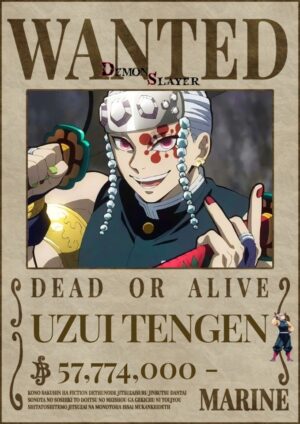 Poster avis de recherche Demon Slayer Tengen Uzui, plusieurs formats