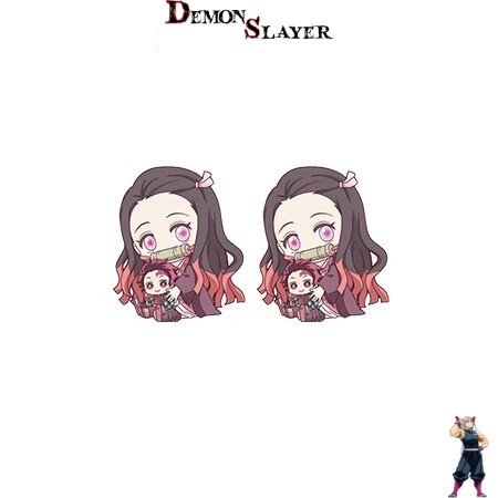 Boucles d’oreilles Nezuko et Tanjiro Kamado - Demon Slayer
