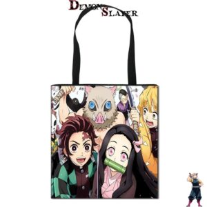 Tote bag Demon Slayer avec la famille Kamado