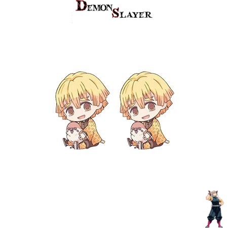 Boucles d’oreilles Demon Slayer Zenitsu Agatsuma avec oiseau