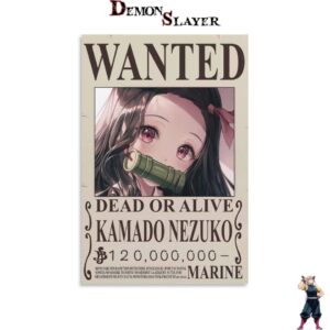 Poster avis de recherche Demon Slayer Nezuko et son Bambou