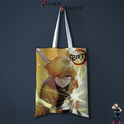 Tote Bag Demon Slayer Zenitsu Agatsuma, visuel Frappe Foudroyante