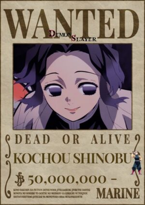 Poster avis de recherche Demon Slayer Shinobu Kocho, plusieurs tailles