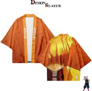 Kimono Demon Slayer Zenitsu Concentré style Kawaii