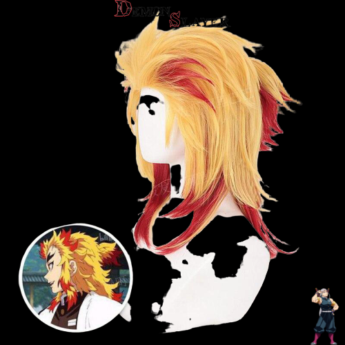 Perruque de cosplay Demon Slayer Kyojuro Rengoku, Pilier du Feu