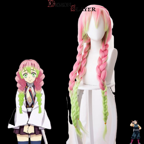 Perruque de cosplay Demon Slayer Mitsuri Kanroji, Pilier de l’Amour