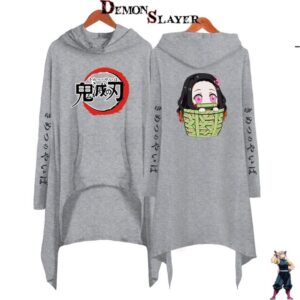 Robe à capuche grise Demon Slayer Nezuko Kamado