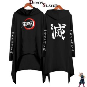 Robe à capuche noire Demon Slayer