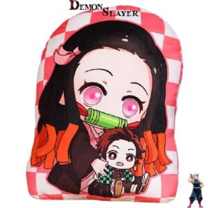 Coussin kawaii Nezuko pour fans de Demon Slayer