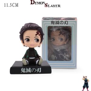Support téléphone Tanjiro en figurine Demon Slayer