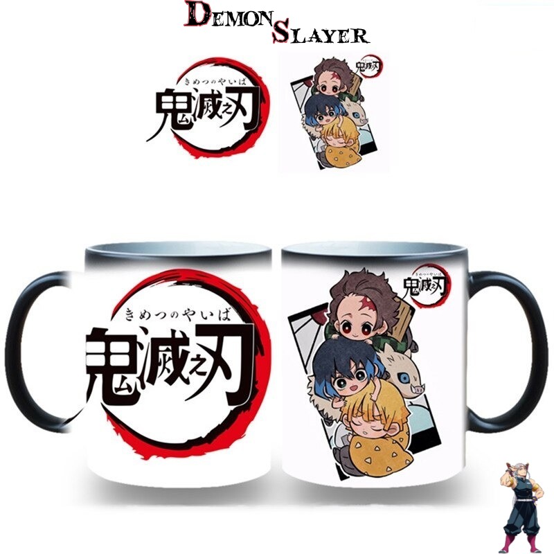 Mug kawaii Demon Slayer avec Tanjiro, Inosuke et Zenitsu
