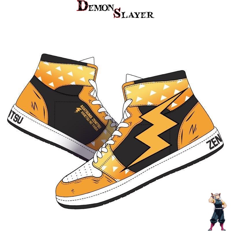 Chaussures Zenitsu Agatsuma Demon Slayer, tailles 36 à 44
