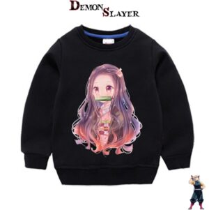 Pull enfant Nezuko et son Bambou Kawaii Demon Slayer