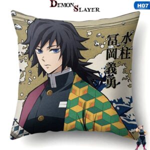 Housse de coussin Demon Slayer Giyu Tomioka, modèle Hashira