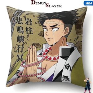 Housse de coussin Demon Slayer Gyomei Himejima, modèle Hashira