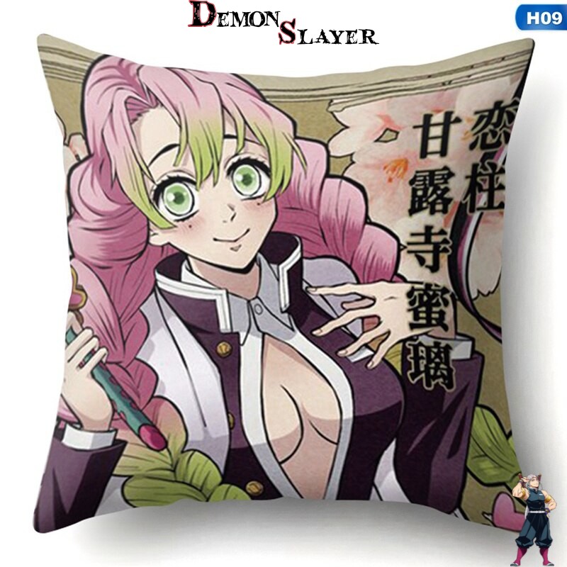 Housse de coussin Demon Slayer Mitsuri Kanroji, modèle Hashira