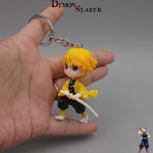 Porte-clé Zenitsu Agatsuma Demon Slayer, coloris Basique, Noir