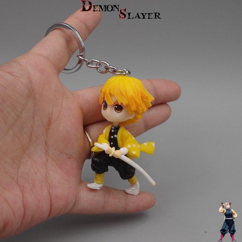 Porte-clé Zenitsu Agatsuma Demon Slayer, coloris Basique, Noir