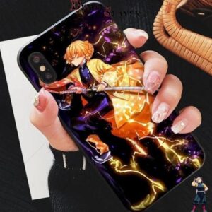 Coque iPhone Demon Slayer Zenitsu, coup de tonnerre et flash