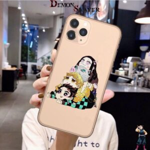 Coque iPhone Demon Slayer avec l'équipe des mignons