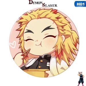 Pin’s kawaii Demon Slayer Kyojuro Rengoku Mangeant
