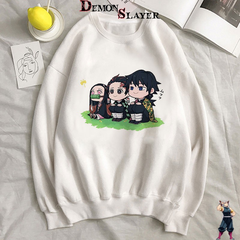 Pull Demon Slayer Bébé avec Nezuko, Tanjiro et Tomioka
