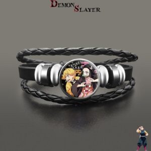 Bracelet Demon Slayer avec Zenitsu et Nezuko
