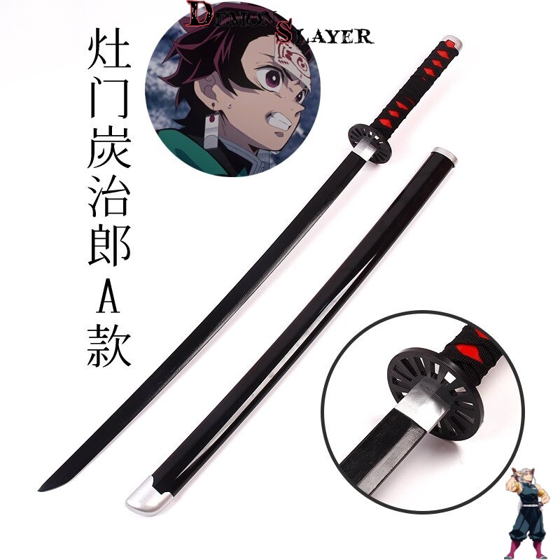 Katana de Tanjiro Kamado Demon Slayer, tailles 25 cm, 76 cm, 104 cm